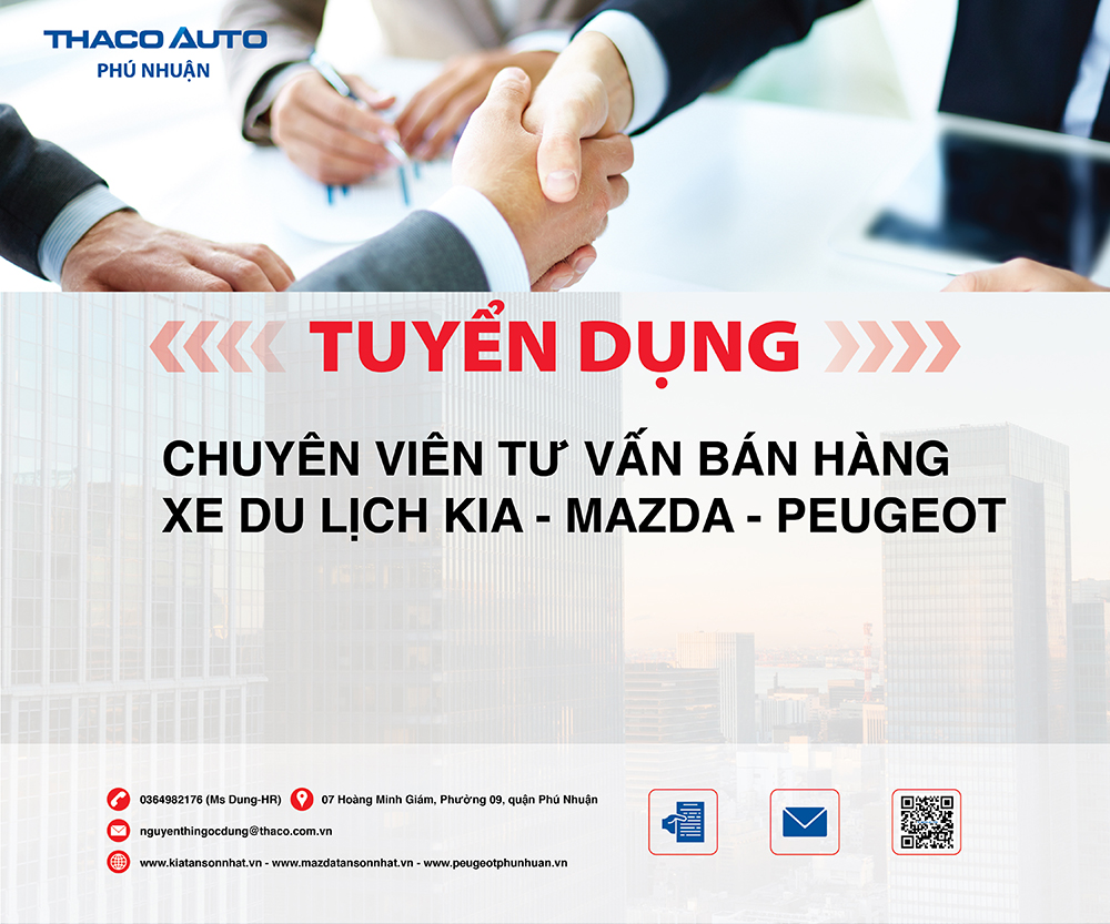 THACO AUTO PHÚ NHUẬN TUYỂN DỤNG THÁNG 12